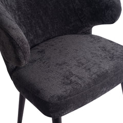 Fiori Anthracite 0504 dining chair black wood legs