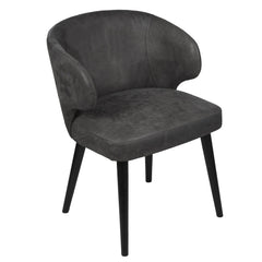 Fiori Anthracite terra leather dining chair