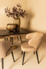 Fiori Anthracite terra leather dining chair