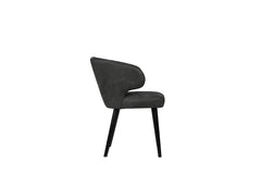 Fiori Anthracite terra leather dining chair