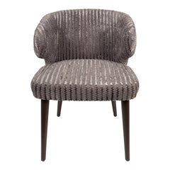 Fiori Taupe 19 dining chair dark brown wood legs