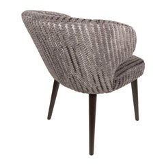 Fiori Taupe 19 dining chair dark brown wood legs