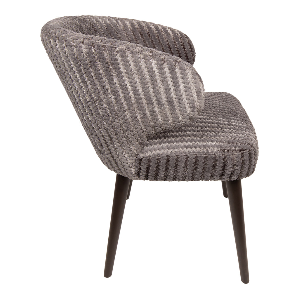 Fiori Taupe 19 dining chair dark brown wood legs