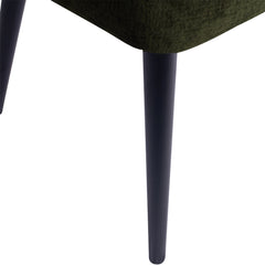 Fiori Green 1205 dining chair black wood legs