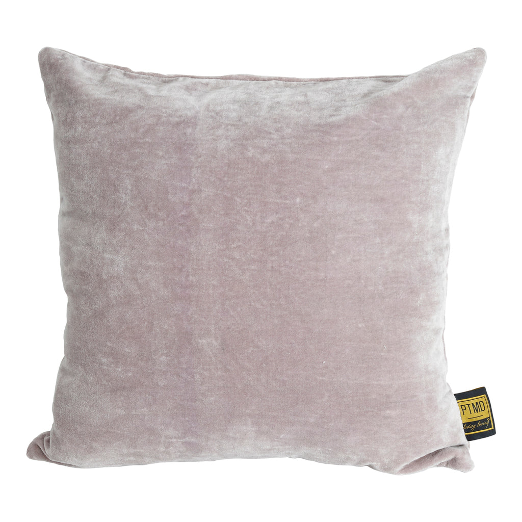 Floo Brown cotton velvet cushion square