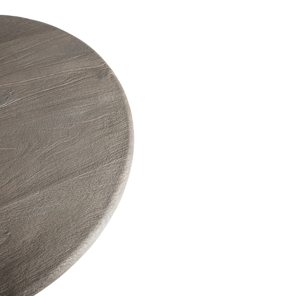 Flos Grey mango wooden side table round