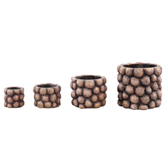 Gen Bronze round cement pot bulbs L