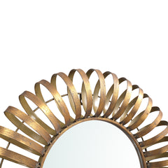 Genuvo Gold metal mirror open rounds frame