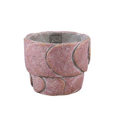 Gibran Pink cement pot layerd scales round M