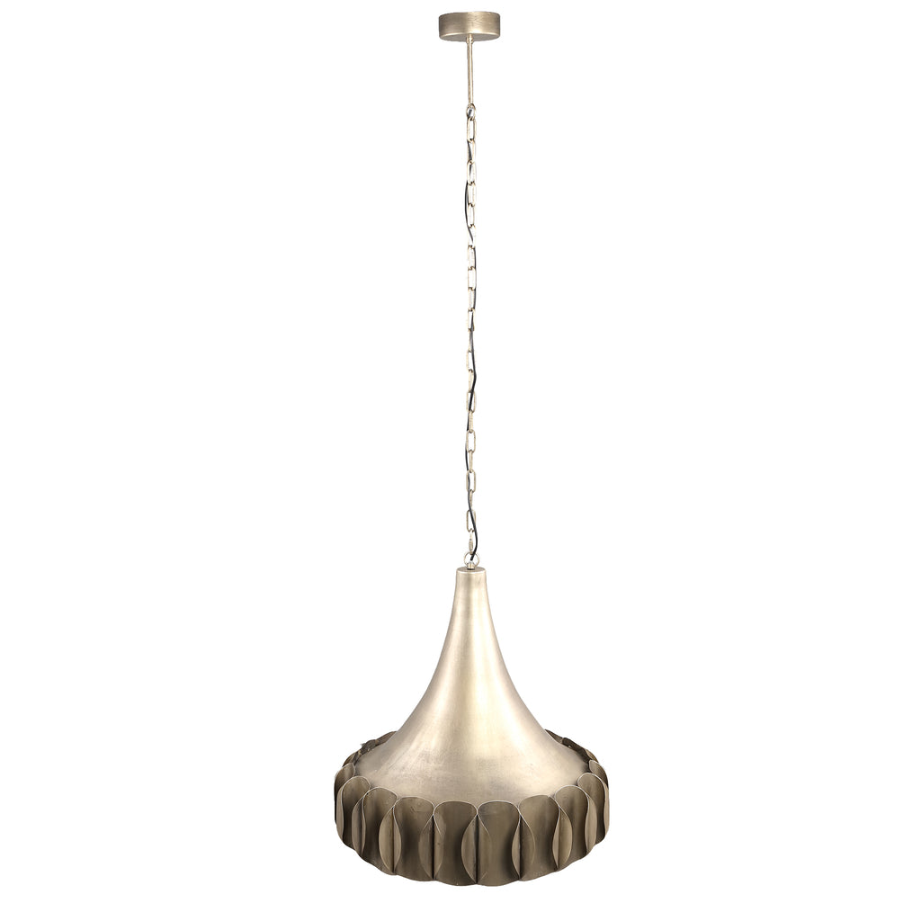 Gindy Gold metal hanging lamp curved rounds design