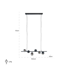 Hanglamp Bente smoked (Black)