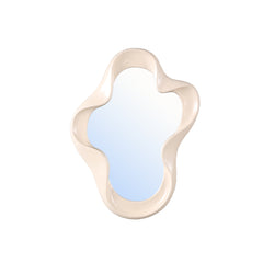 Hannah Cream poly organic shaped mirror shiny M