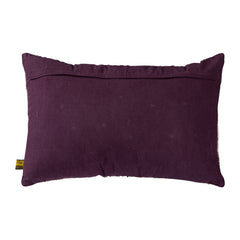 Hanzo Purple cotton cushion embroidery rectangle