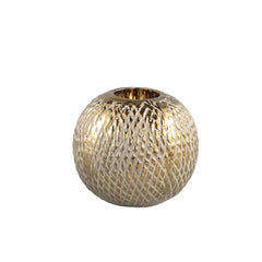 Helly Gold ceramic tealight round bulb