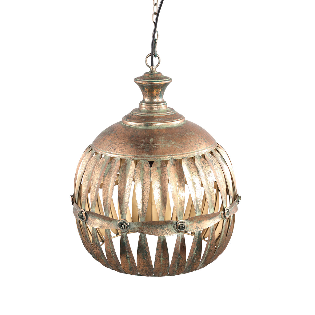 Ixavi Gold iron hanging lamp knotted look shade