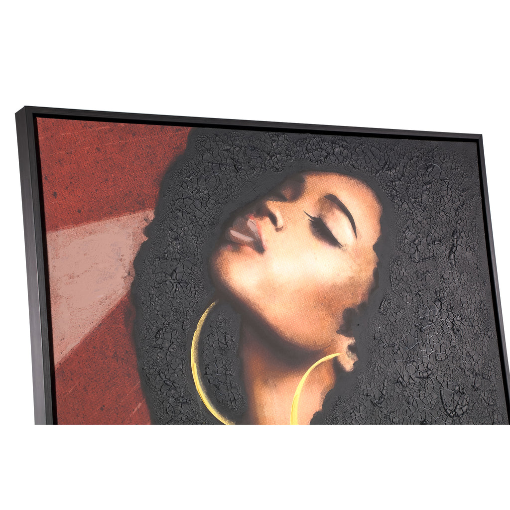 Janicia Black polyester painting rectangle woman