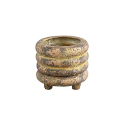 Janny Gold cement pot three layered rounds XS