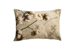 Jash Grey cotton velvet cushion cotton plant L