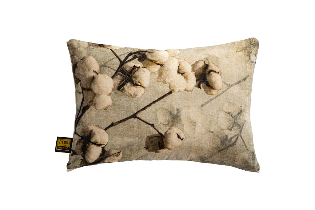 Jash Grey cotton velvet cushion cotton plant L