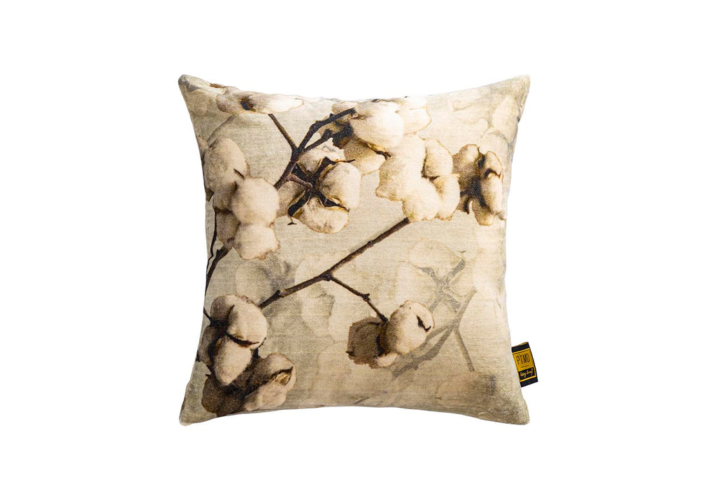 Jash Grey cotton velvet cushion cotton plant S