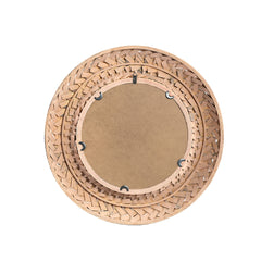 Jera Natural Black rattan mirror round