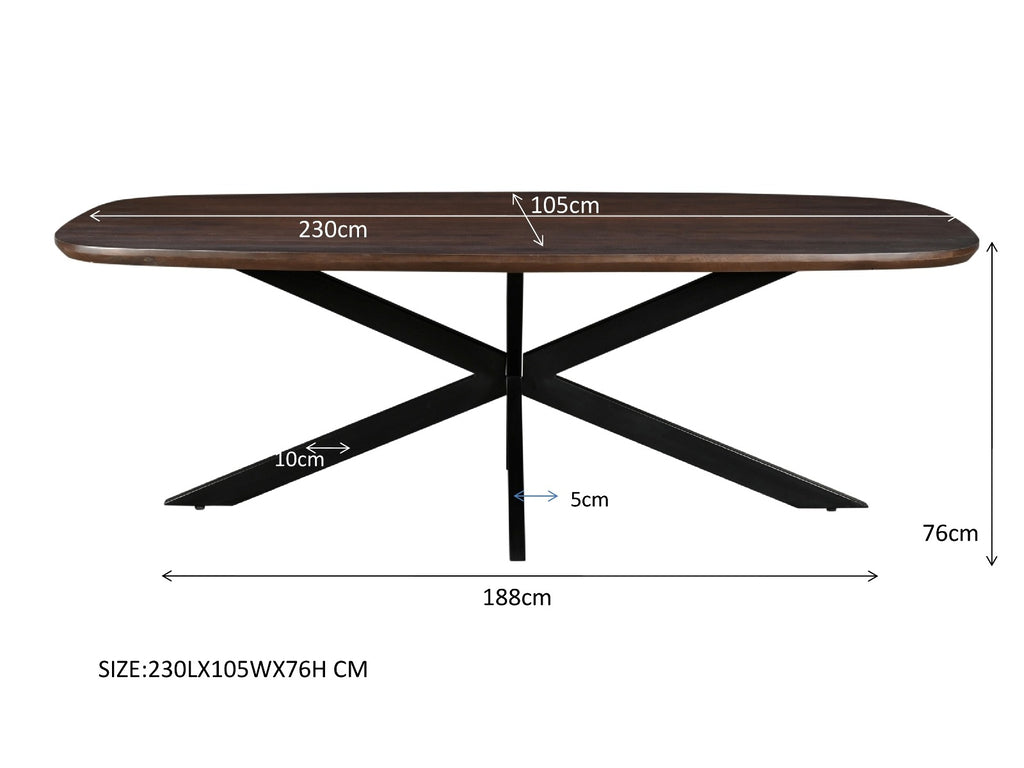 Jesper Danish Oval Brown 230cm