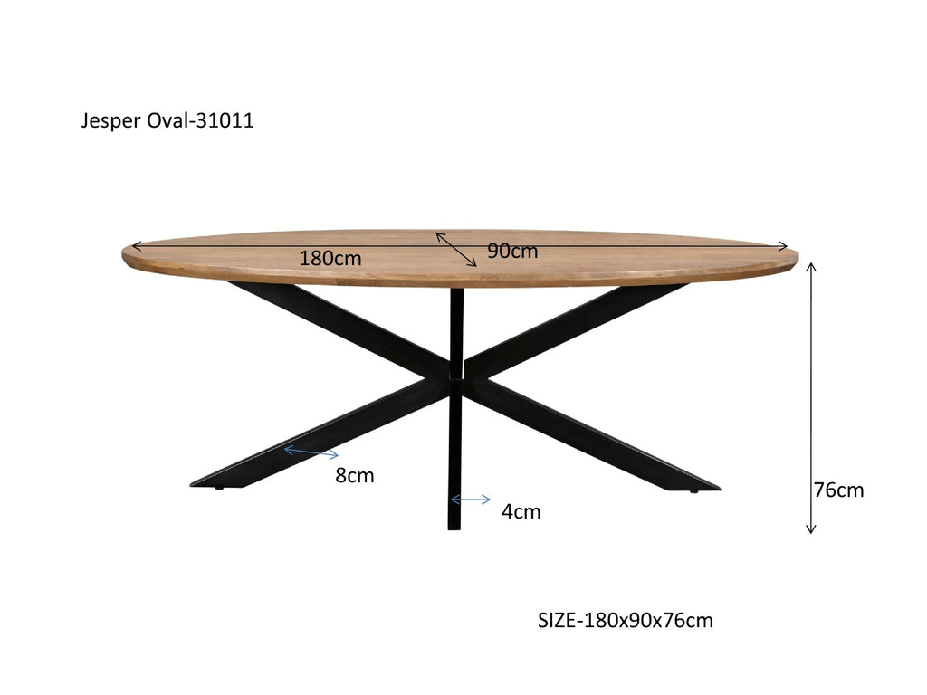 Jesper Oval 160 cm