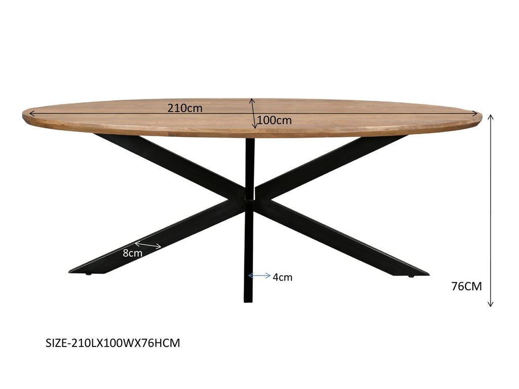 Jesper Oval 210 cm