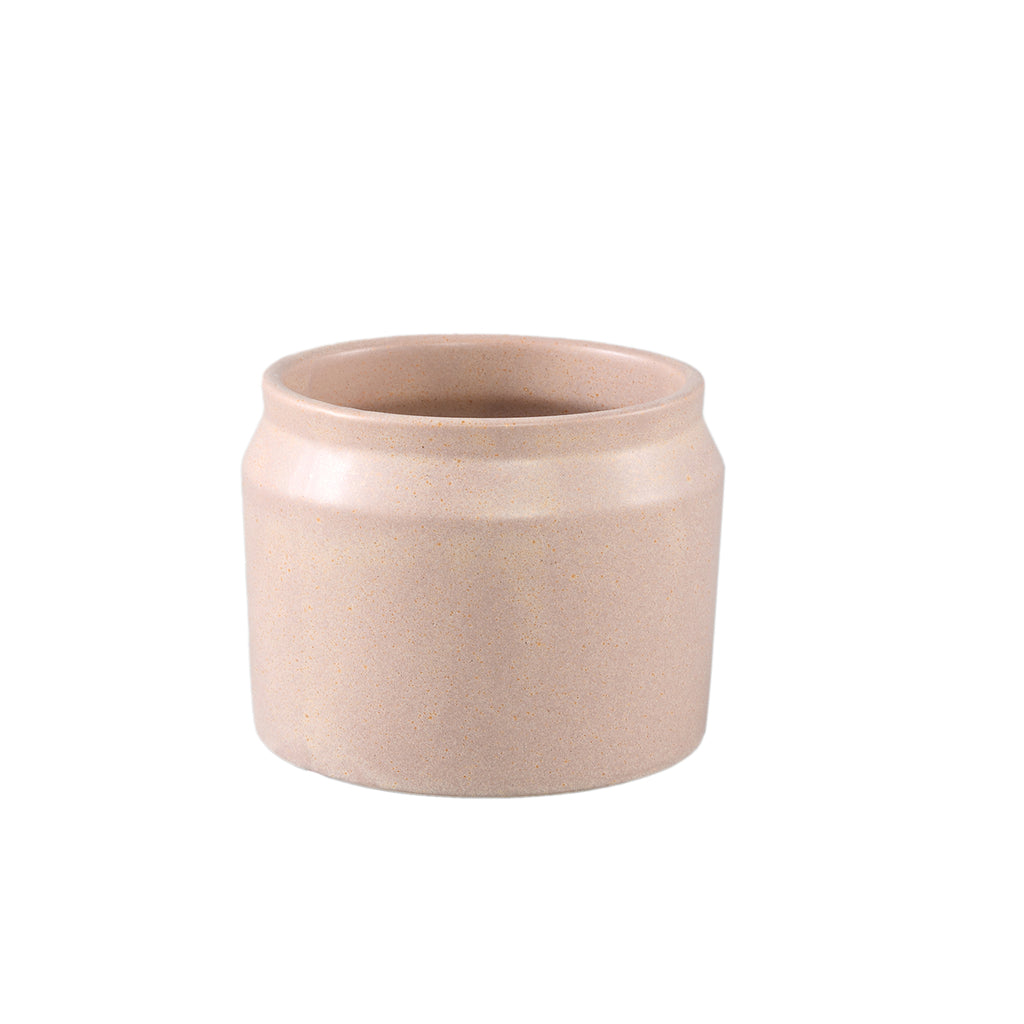 Jillanne Cream ceramic round pot border XS