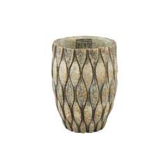 Joedi Taupe cement pot mixed structure round S