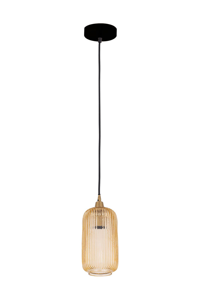 Juliet Amber glass hanging lamp long