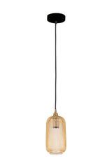 Juliet Amber glass hanging lamp long