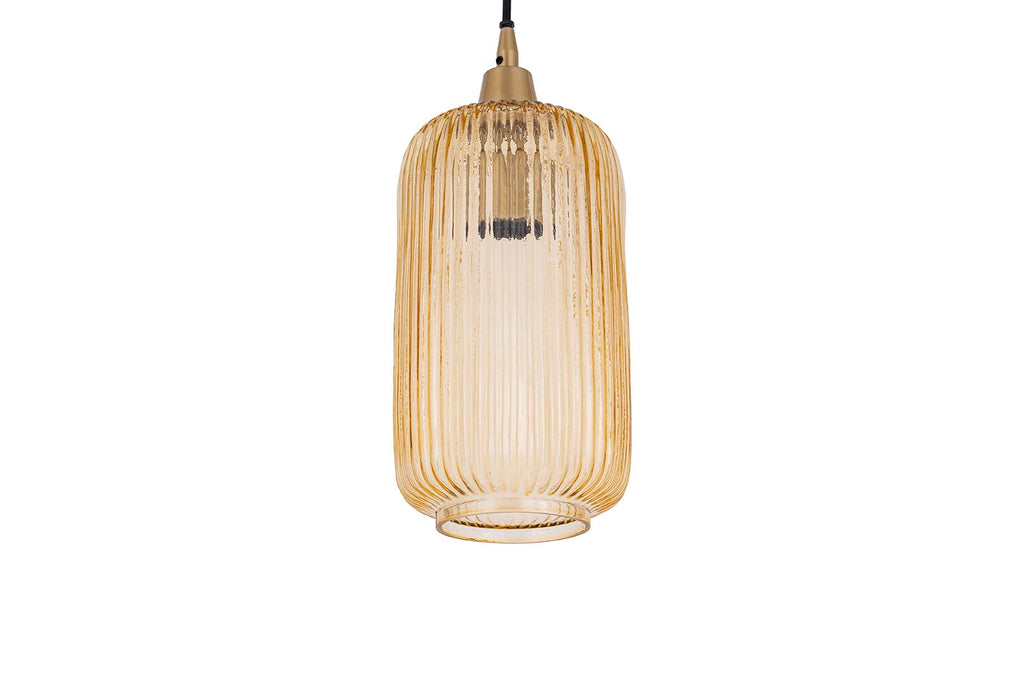 Juliet Amber glass hanging lamp long