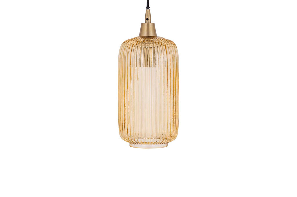 Juliet Amber glass hanging lamp long