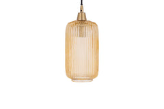 Juliet Amber glass hanging lamp long