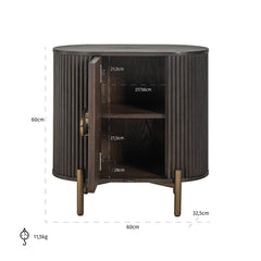 Kast Luxor 1-deur (Brown)