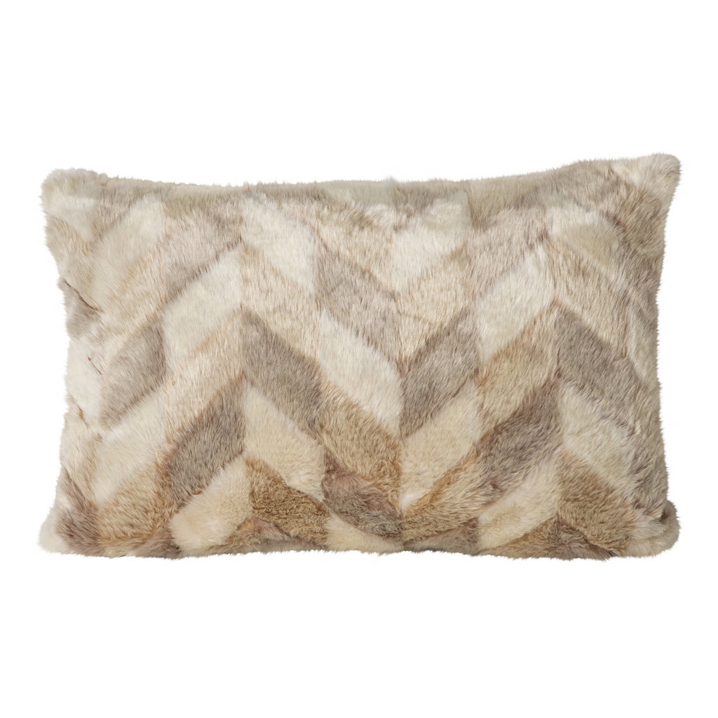 Kathleen Cream artificial fur cushion rectangle