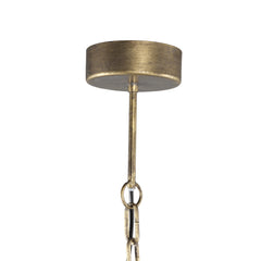 Katie Gold metal hanging lamp with leaves L