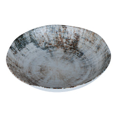 Kaylaa Mix porcelain deep plate brown round