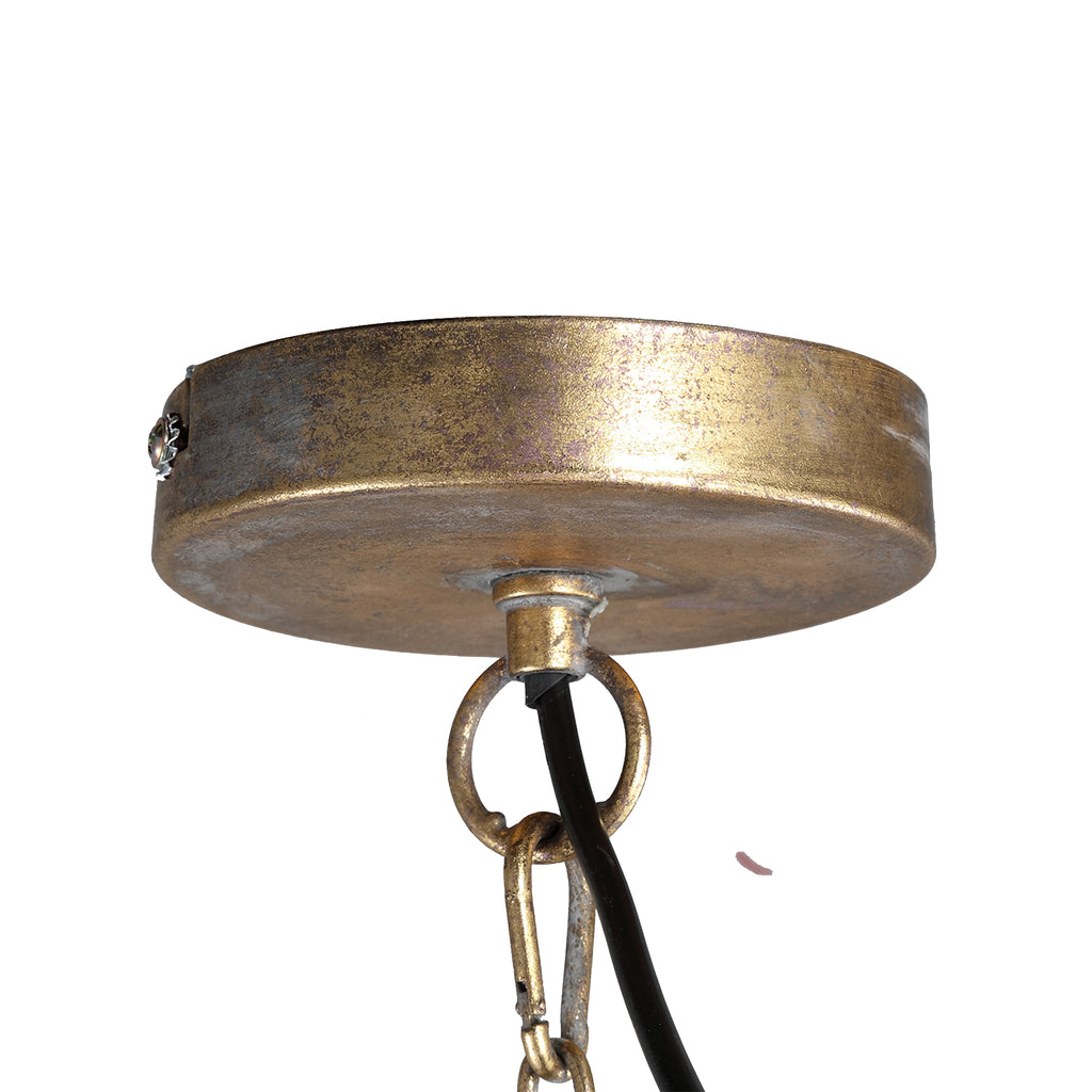 Kieran Gold iron hanging lamp with round plates