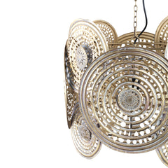 Kieran Gold iron hanging lamp with round plates