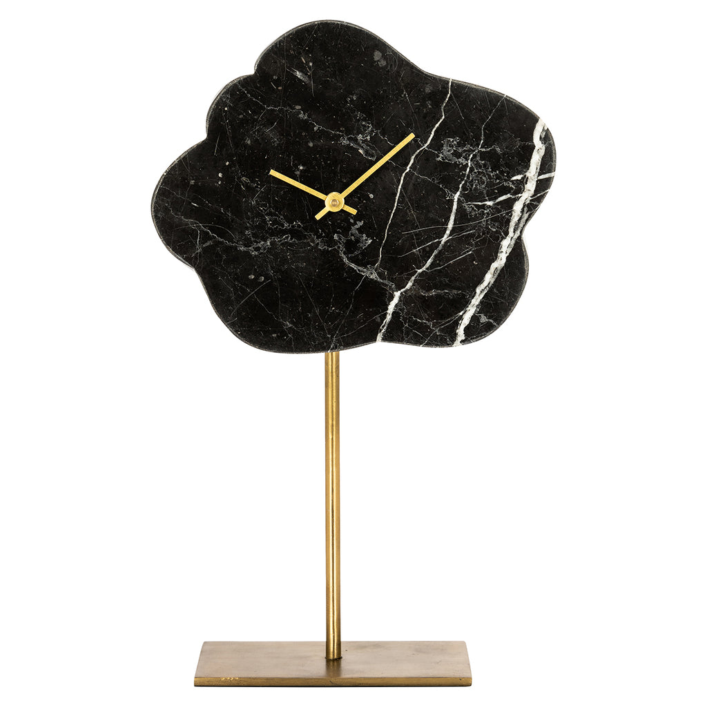 Klok Bram met standaard (Black/gold)