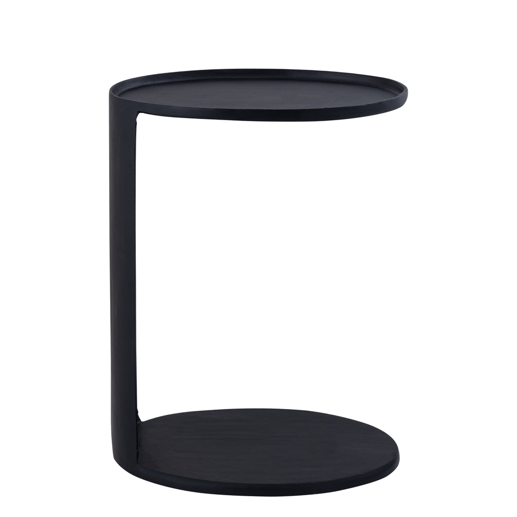 Kylian Black casted alu simple sidetable oval