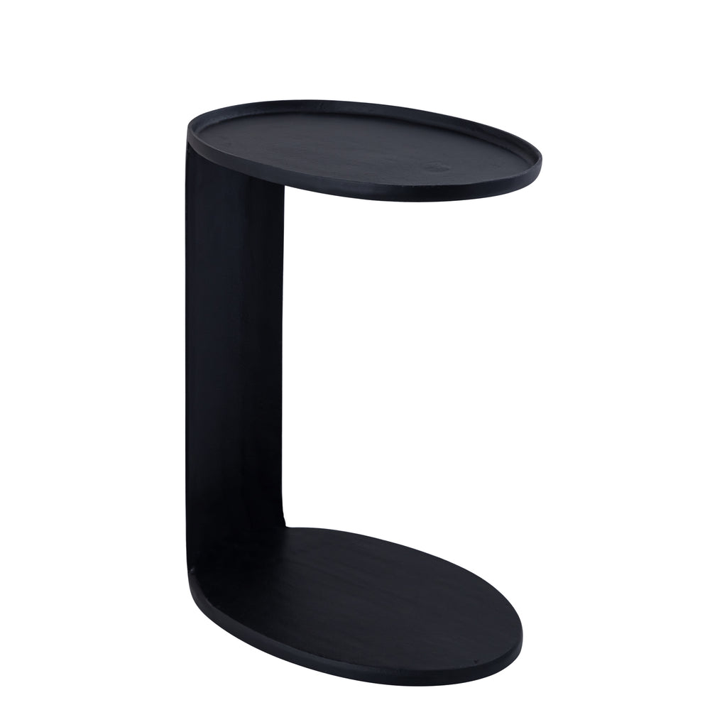 Kylian Black casted alu simple sidetable oval