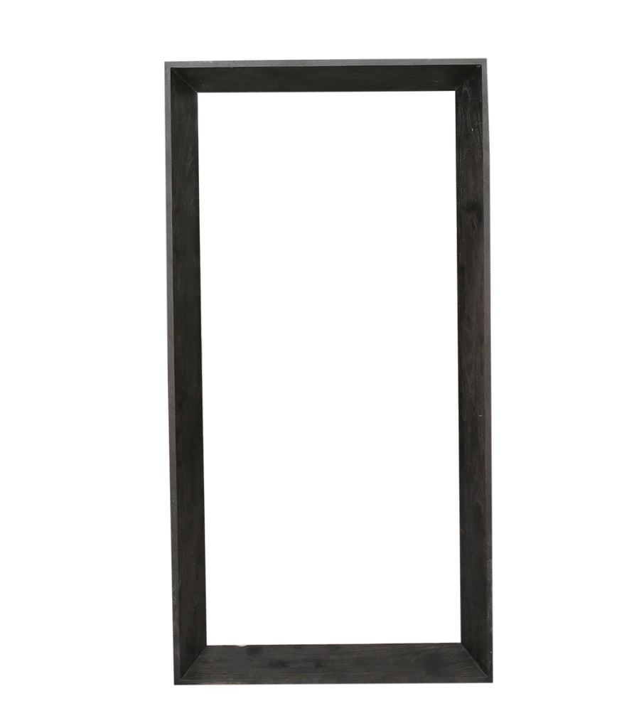 Kyro Black acacia wood rectangle mirror large