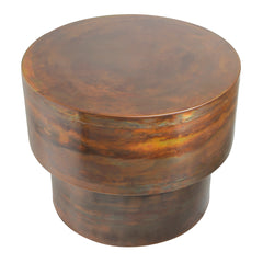 Kys Copper iron side table round SV2