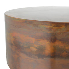 Kys Copper iron side table round SV2