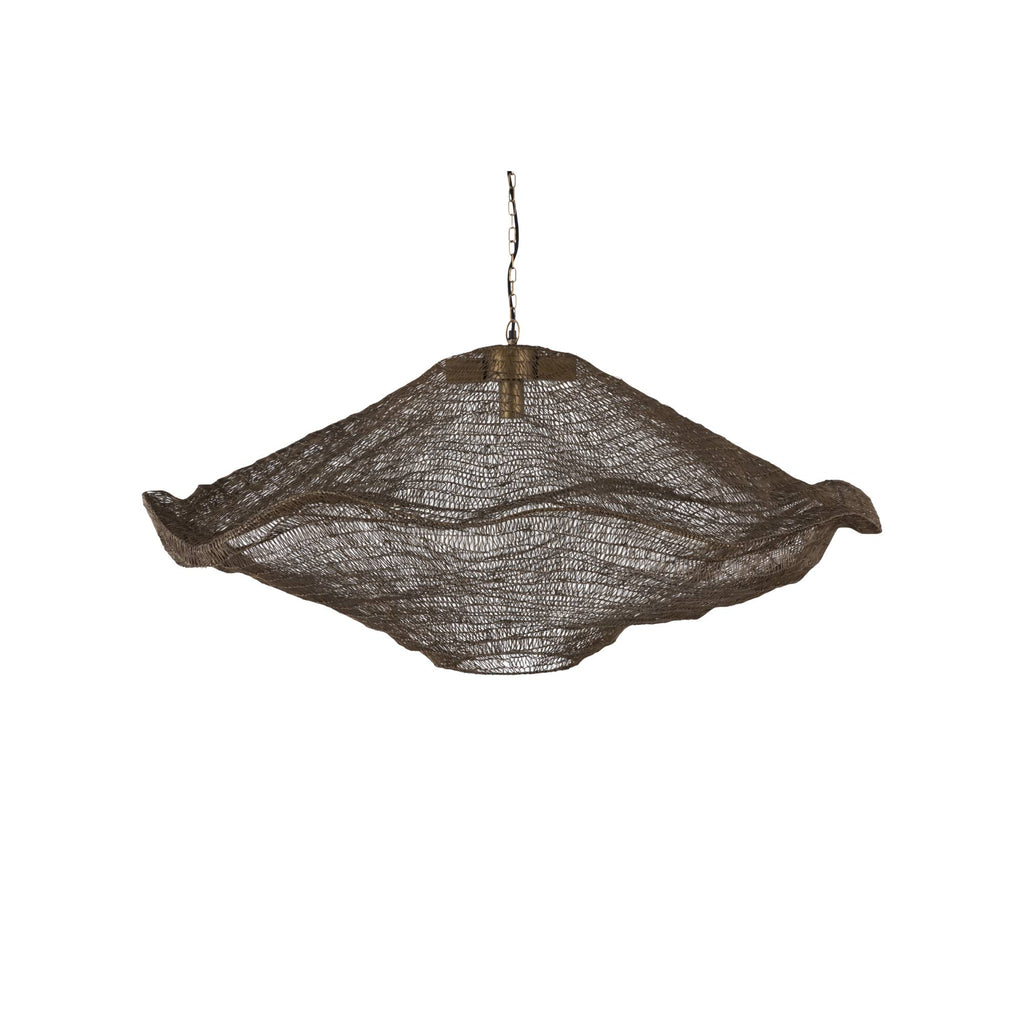 Lailaa Brass iron ceiling lamp wavy L