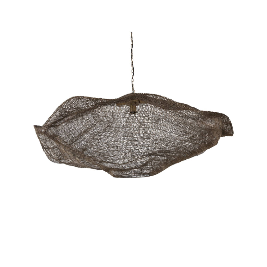 Lailaa Brass iron ceiling lamp wavy L