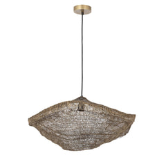 Lailaa Brass iron ceiling lamp wavy S